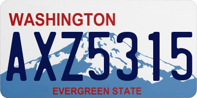 WA license plate AXZ5315