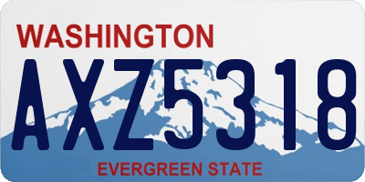 WA license plate AXZ5318
