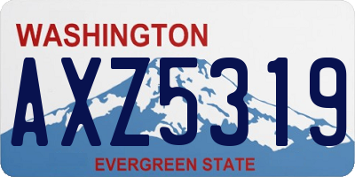 WA license plate AXZ5319