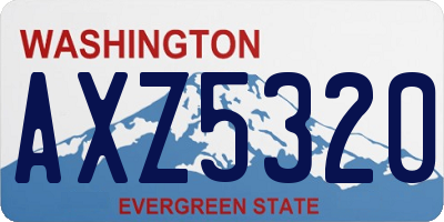 WA license plate AXZ5320