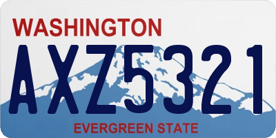 WA license plate AXZ5321
