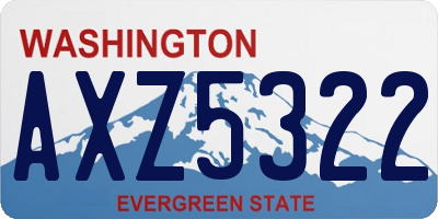 WA license plate AXZ5322