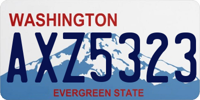WA license plate AXZ5323