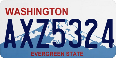 WA license plate AXZ5324