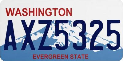 WA license plate AXZ5325