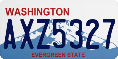WA license plate AXZ5327