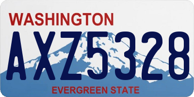 WA license plate AXZ5328