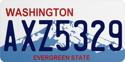 WA license plate AXZ5329