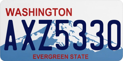 WA license plate AXZ5330