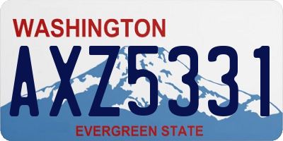 WA license plate AXZ5331