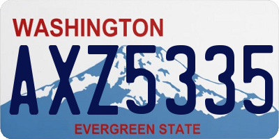 WA license plate AXZ5335
