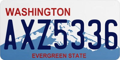 WA license plate AXZ5336