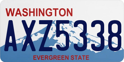 WA license plate AXZ5338