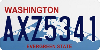 WA license plate AXZ5341