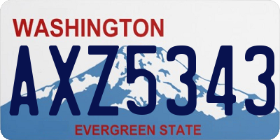 WA license plate AXZ5343