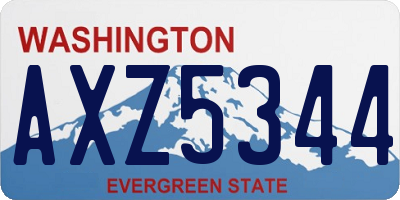 WA license plate AXZ5344