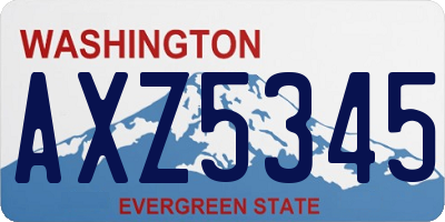 WA license plate AXZ5345