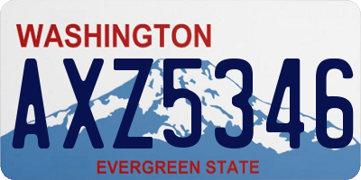 WA license plate AXZ5346