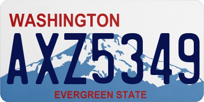 WA license plate AXZ5349