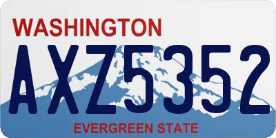 WA license plate AXZ5352