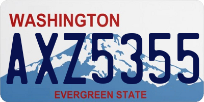 WA license plate AXZ5355