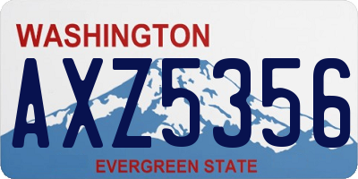 WA license plate AXZ5356