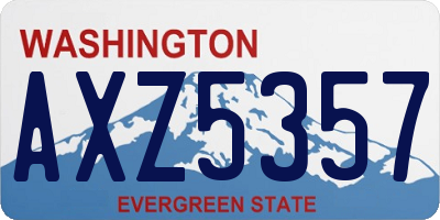 WA license plate AXZ5357