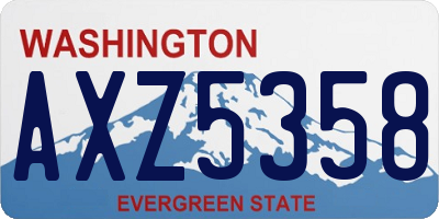 WA license plate AXZ5358