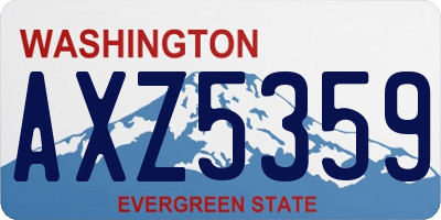 WA license plate AXZ5359