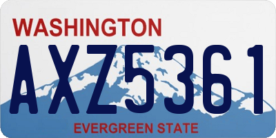 WA license plate AXZ5361