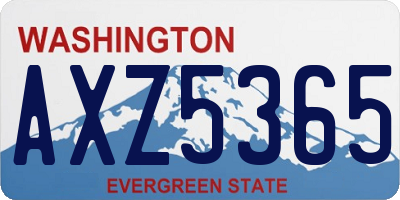 WA license plate AXZ5365