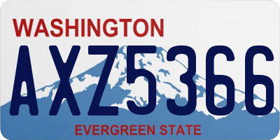 WA license plate AXZ5366