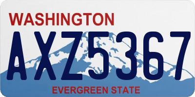 WA license plate AXZ5367