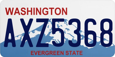WA license plate AXZ5368