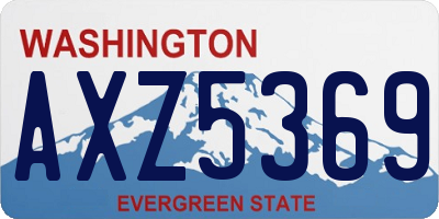 WA license plate AXZ5369