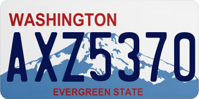 WA license plate AXZ5370