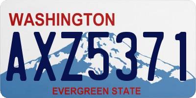 WA license plate AXZ5371