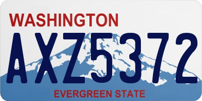 WA license plate AXZ5372
