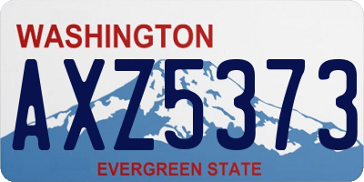 WA license plate AXZ5373