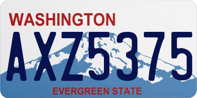 WA license plate AXZ5375