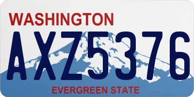 WA license plate AXZ5376