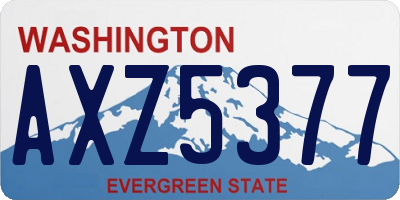 WA license plate AXZ5377