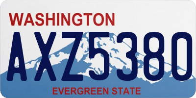 WA license plate AXZ5380