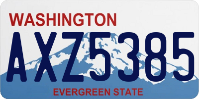 WA license plate AXZ5385