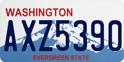 WA license plate AXZ5390