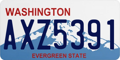 WA license plate AXZ5391