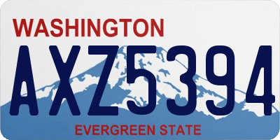 WA license plate AXZ5394