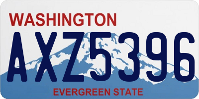 WA license plate AXZ5396