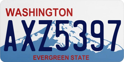 WA license plate AXZ5397
