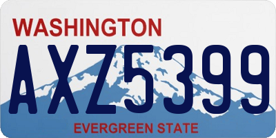 WA license plate AXZ5399